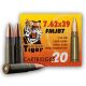 Golden Tiger 7.62x39mm FMJ 124 Grain 20 Round Box 2345 fps 762FMJ