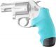 HOGUE Monogrip Revolver Stock for S&W J-Frame Round Butt 30/32/34/36/37/38/39/51/60/342/442/649/650/Centennial - Soft Rubber Aqua