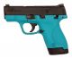 S&W M&P 9 SHIELD TEAL FRAME CA 8RD